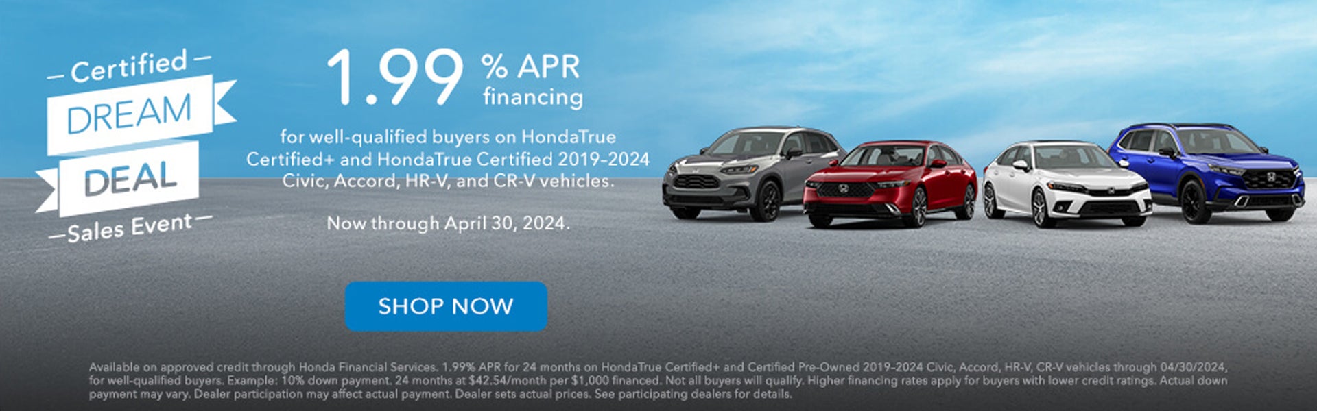Honda Certified Dream Deal Sales Event